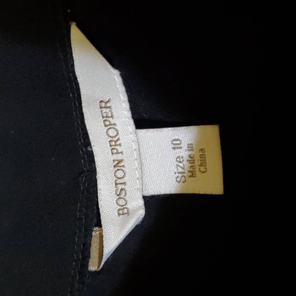Boston Proper black cropped pant sz 10 - Picture 4 of 5